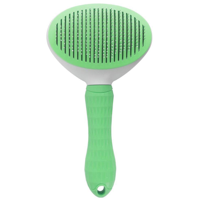 Pet Grooming Tool with Self-Cleaning Feature and Dematting Function for Dogs and Cats