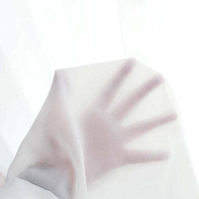 Chic White Chiffon Sheer Voile Curtain Panel for Sophisticated Home Decor