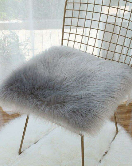 Soft Pink Plush Seat Cushion - Enhance Your Home with Cozy Elegance