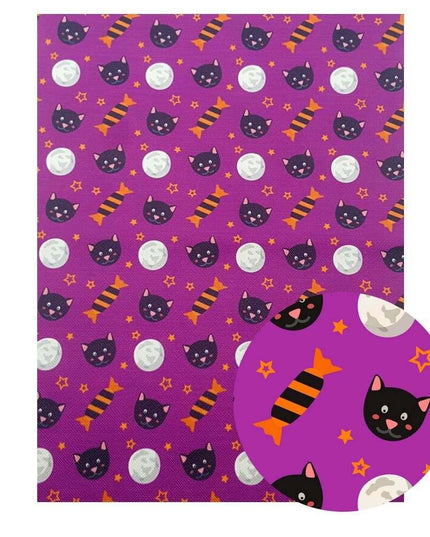 Halloween Themed PU Leather Craft Sheets - Essential for Spooky DIY Projects 🎃