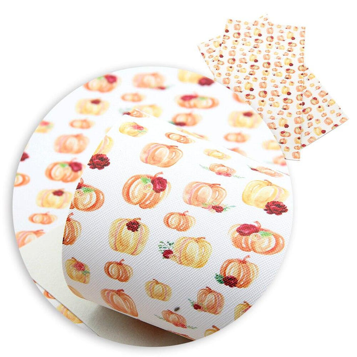 Autumn-Inspired Leaf Pattern Faux Leather Crafting Fabric for DIY and Upholstery