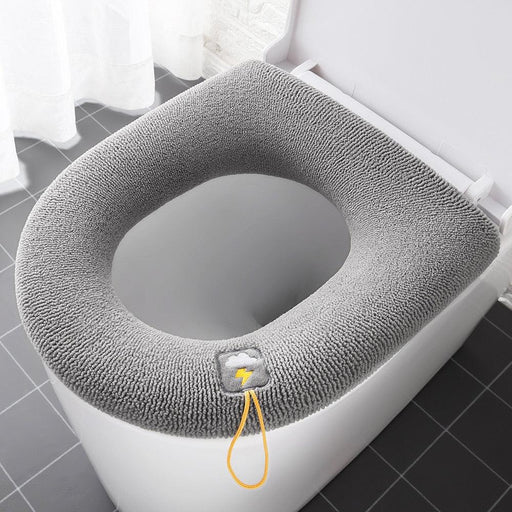 Cozy Winter Plush Toilet Seat Cover - Luxurious Bathroom Essential