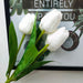 Elegant Hot Pink Tulip Bouquet: Realistic Stems with 5 Lifelike Buds