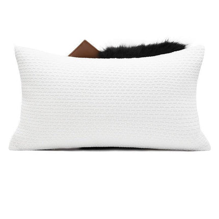 Cozy Scandinavian-Style Plush Lumbar Pillow Covers for Home Elegance