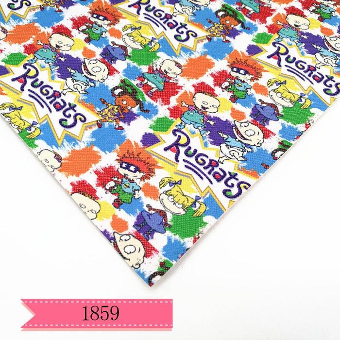 Cartoon Movie Character Printed Synthetic Leather Crafting Sheet - 20*33cm, 0.8mm Thickness