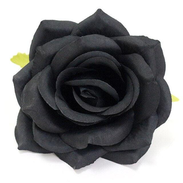 Elegant Set of 15 Real Touch Artificial Black Rose Tulip Latex Flowers with Delightful Flower Stamens