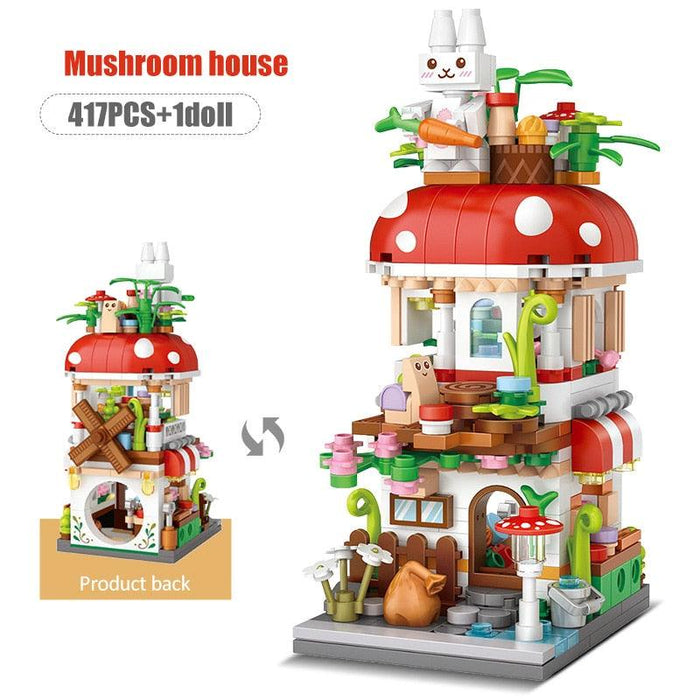 Cityscape Miniature House Brick Building Set with Friends Characters - Eco-Friendly