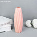 Modern Scandinavian Style White and Pink Plastic Flower Vase - Fast Shipping