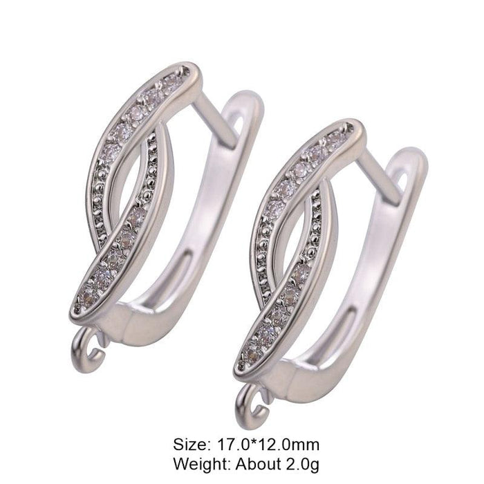 Stunning Handmade Gold & Silver Earring Hooks Adorned with Dazzling Austrian Crystals - Eco-Friendly Luxury Jewelry