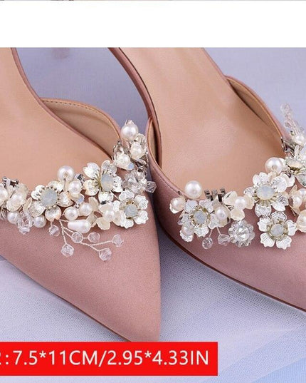 Bridal Rhinestone Footwear Clips - Luxurious Wedding Accessories for Elegant Shoes