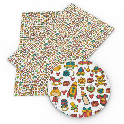 Dinosaur Dreams Faux Leather Fabric for Creative Projects