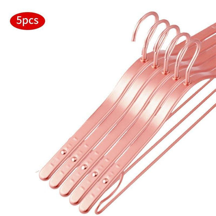 Stylish Eco-Conscious Aluminum Alloy Non-Slip Hangers - 5-Pack for Supreme Wardrobe Management
