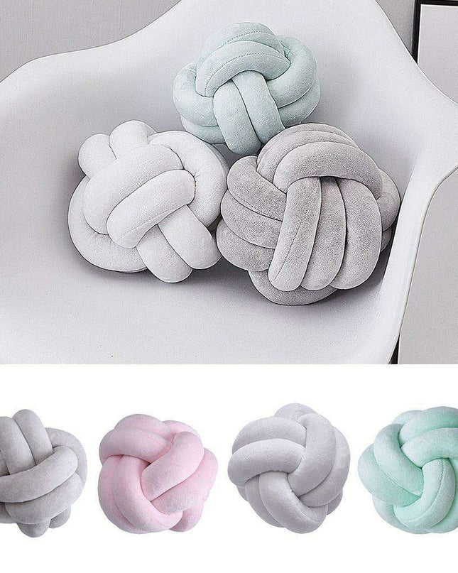 Delightful Handcrafted Emerald Knot Pillow - Luxurious Plush Accent for Every Space