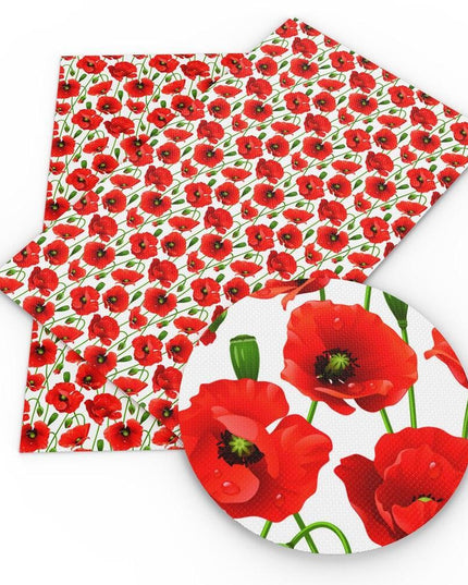 Floral Elegance Synthetic Leather Crafting Sheets - Creative Essentials