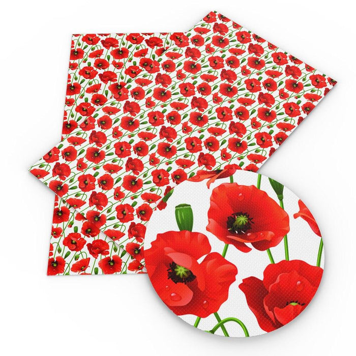 Floral Elegance Synthetic Leather Crafting Sheets - Creative Essentials