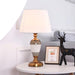 Sophisticated Metal Base Table Lamp with Fabric Shade for Elegant Home Lighting