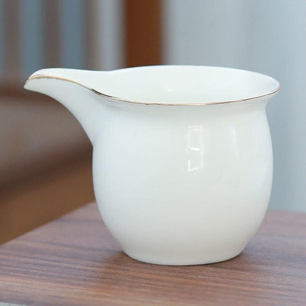 Experience the Elegance of Handcrafted Mutton Fat Jade Tea Cup - A Luxurious Addition to Your Tea Ritual