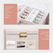 Stylish Girls' Travel Jewelry Organizer with Expandable Compartments and Mirror