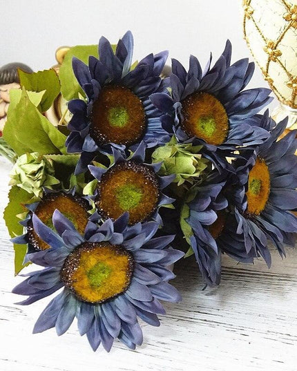 Charming European Silk Sunflower Bouquet - A Timeless Accent for Your Home