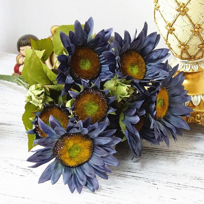 Elegant European Retro Style Sunflower Silk Floral Arrangement