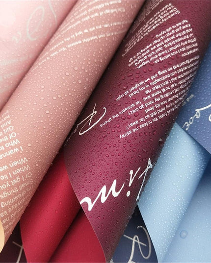 Elegant Floral Alphabet Gift Wrap Collection - Premium Waterproof Crafting Kit - Korean Design Essentials