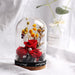 Eternal Radiance: Preserved Rose in Glass Dome - Opulent Masterpiece