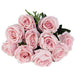 Luxurious 10-Piece Flannel Silk Rose Collection - Exquisite Floral Arrangement