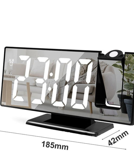 Stylish LED Projection Alarm Clock with Integrated Temperature Indicator - A Contemporary Organization Essential
