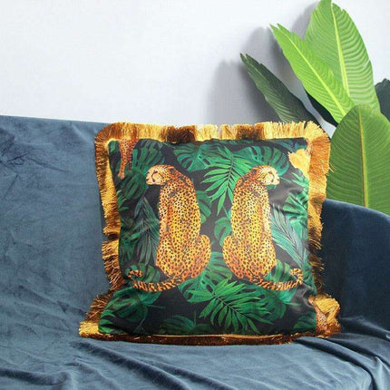Safari Luxe Jungle-Inspired Throw Pillow Covers: Nature's Wild Aesthetics