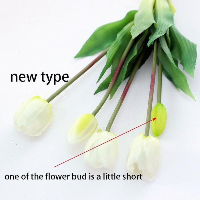 Elegant Realistic Tulip Blossom Artificial Flower Arrangement for Wedding and Home Decor
