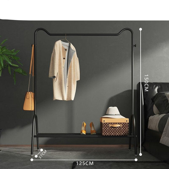Gold Metal Clothes Drying Rack for Bedroom Wardrobe and Living Room