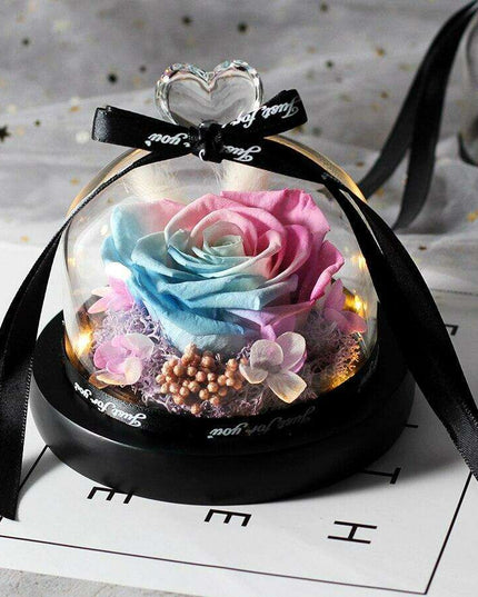 Timeless Romance: Preserved Rose in Glass Dome - A Cherished Token of Everlasting Love