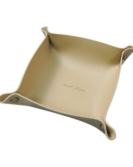 Chic PU Leather Desktop Storage Tray for Stylish Home Organization