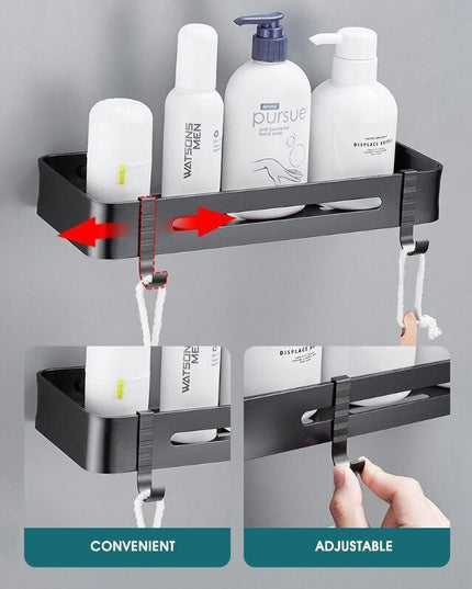 Stylish Wall-Mounted Bathroom Organizer in Premium Space Aluminum: A Luxurious Storage Solution