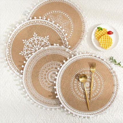 Sophisticated Round Linen Placemat for an Elevated Dining Experience