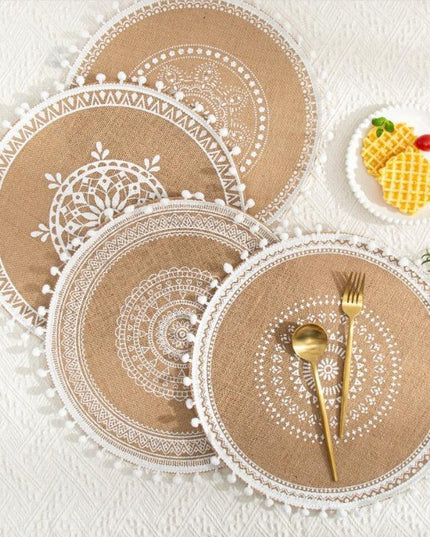 Sophisticated Round Linen Placemat for an Elevated Dining Experience