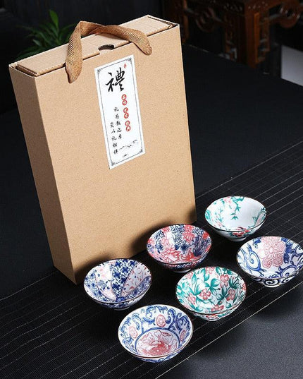 Sophisticated Blue and White Vintage Chinese Porcelain Tea Cup Collection for Puer Tea Lovers