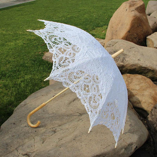 Vintage Elegance Victorian Lace Parasol with Free Shipping and Hook Handle