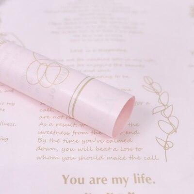 Charming Floral and Letter Print Tissue Paper Set for Elegant Gift Presentation