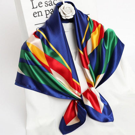 Elegant 90x90cm Silk-Feel Scarf for Women - Luxurious and Versatile Accessory