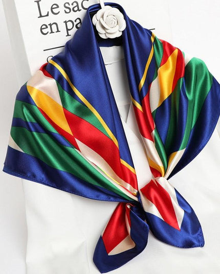 Elegant 90x90cm Silk-Feel Scarf for Women - Luxurious and Versatile Accessory