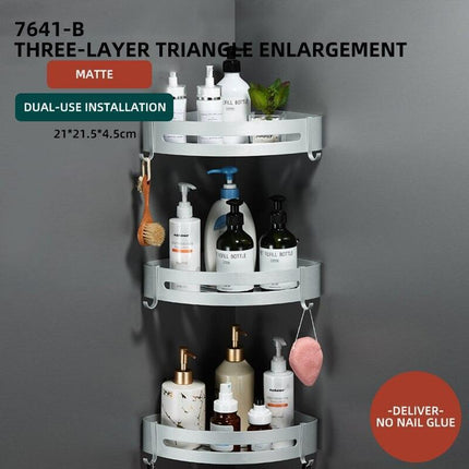 Stylish Wall-Mounted Bathroom Organizer in Premium Space Aluminum: A Luxurious Storage Solution