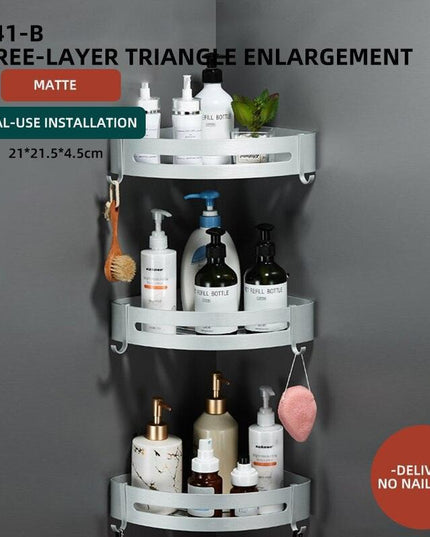 Stylish Wall-Mounted Bathroom Organizer in Premium Space Aluminum: A Luxurious Storage Solution