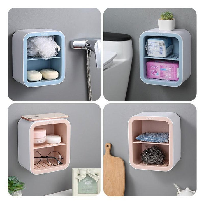 Elegant Botanical Wall-Mounted Soap Organizer for Stylish Bathroom Storage