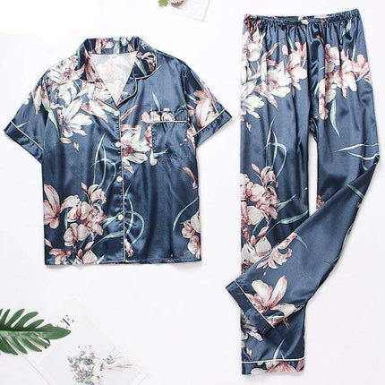 Cozy Chic: Women's Relaxed Fit Short Sleeve Pajama Set for Stylish Evenings