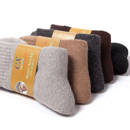 Cozy Men's Winter Wool Socks Set | 5 Pairs for Ultimate Warmth and Style