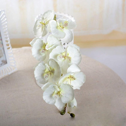 Orchid Splendor: Luxurious Silk Floral Arrangement for Stylish Living