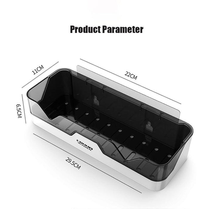 Waterproof Wall-Mounted Plastic Shelf Organizer with Sleek Design