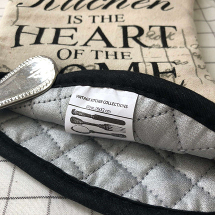 Cotton Heat-Resistant Kitchen Accessory Set - 4 Piece Oven Mitts & Pot Holders Collection