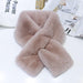 Luxurious Korean Style Rex Rabbit Fur and Leather Winter Scarf